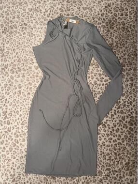 Skims One Shoulder Lace Up Mini Dress